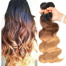 Load image into Gallery viewer, 100% Human Hair Tri-color gradient curly hair weft
