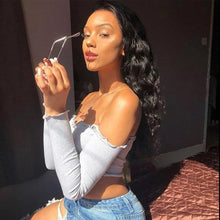 Load image into Gallery viewer, Lace Front Wig Deep Wave Black Wigs
