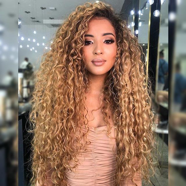 Long Curly Blonde Wig Nautral Daily Wear