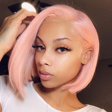 Load image into Gallery viewer, Natural Short Pink BOB Wig For Women
