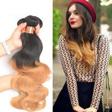Load image into Gallery viewer, 100% Human Hair Two-color gradient curly hair weft
