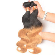 Load image into Gallery viewer, 100% Human Hair Tri-color gradient curly hair weft
