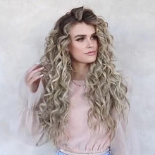 Load image into Gallery viewer, Long Curly Blonde Wig Glueless Daily Wear
