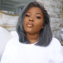 Load image into Gallery viewer, Smokey blue/gray bob party wig
