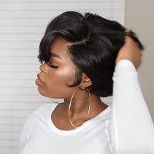 Load image into Gallery viewer, Black BOB wavy short wig
