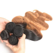 Load image into Gallery viewer, 100% Human Hair Tri-color gradient curly hair weft
