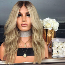 Load image into Gallery viewer, Youthful Fascinating Blonde Deep Wavy Wig
