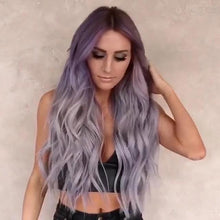 Load image into Gallery viewer, Girl Wavy Long Purple Wigs
