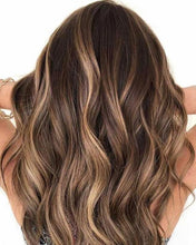 Load image into Gallery viewer, Mix Brown Long Wigs Natural Wave Wigs
