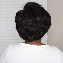 Load image into Gallery viewer, Black BOB wavy short wig

