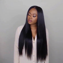 Load image into Gallery viewer, Black invisible long straight hair
