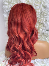 Load image into Gallery viewer, Red Hair No-Lace Wavy Big Curly Wig
