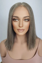 Load image into Gallery viewer, Ladies Natural Medium to Dark Gray Wig
