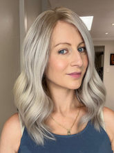 Load image into Gallery viewer, New Beautiful Light Gray Medium Wig
