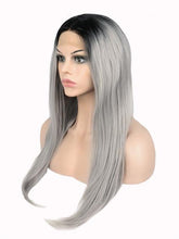 Load image into Gallery viewer, Gray wig natural big wave
