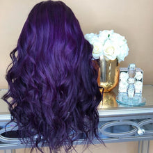 Load image into Gallery viewer, Purple Glamorous Natural Long Wig
