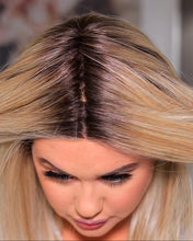 Load image into Gallery viewer, Natural Looking Heat Resistant Wig with Dark Roots
