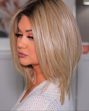 Load image into Gallery viewer, Natural Looking Heat Resistant Wig with Dark Roots
