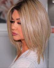 Load image into Gallery viewer, Natural Looking Heat Resistant Wig with Dark Roots
