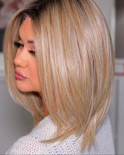 Load image into Gallery viewer, Natural Looking Heat Resistant Wig with Dark Roots
